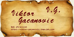 Viktor Gačanović vizit kartica